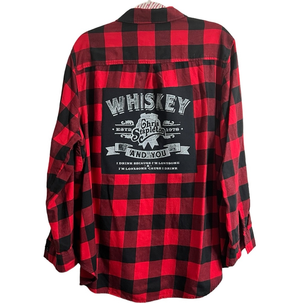 Chris Stapleton Whiskey And You Upcycled Flannel - image 1